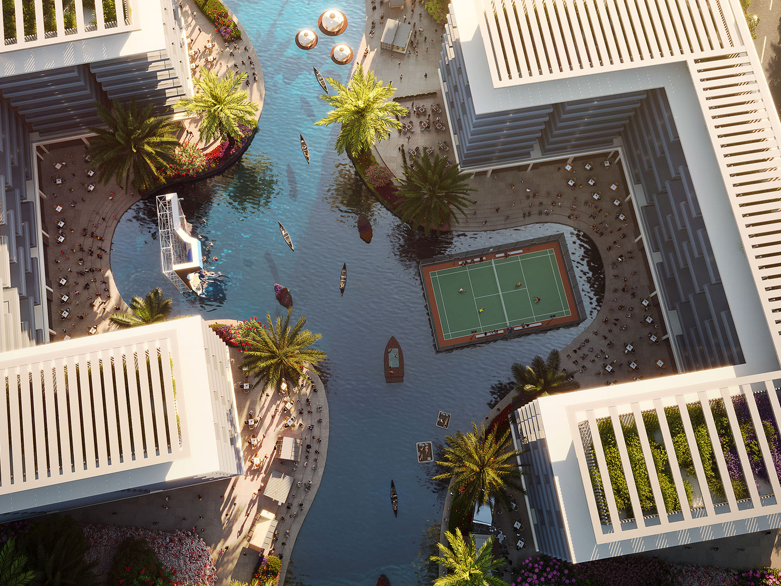 Floating sports at DAMAC Riverside